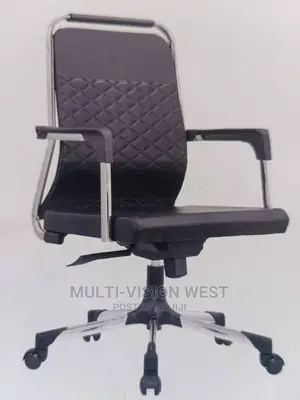 Leather Medium Back Swivel Chair