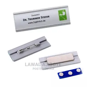 Arc Shape Pin/Magnetic Style Office Name Holder Tag,10pc