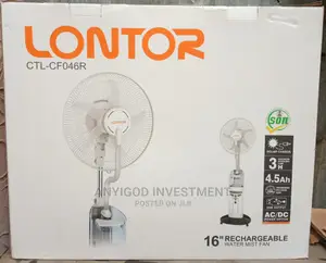 16" Lontor Mist Water Rechargeable Fan