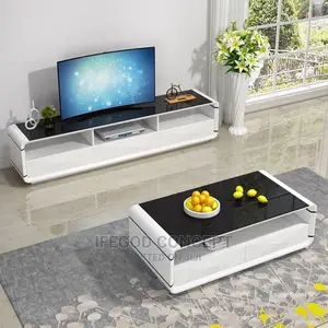 Tempered Glass Tv Stand With Center Table