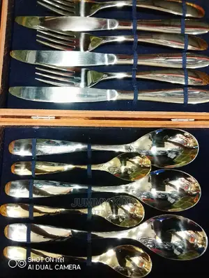 Gold Plated Stainless Steel Spoon Fork - 12pcs