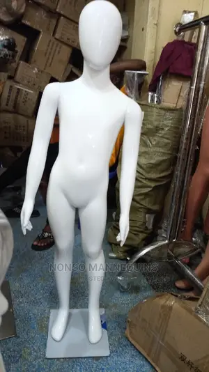 Glossy White Egg Face Age 6 to 12 Years Display Mannequins
