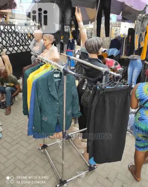 Durable Cheap Double Polrs Clothes Racks