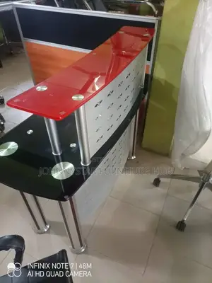 Italian Unique Glass Receptionist Tables