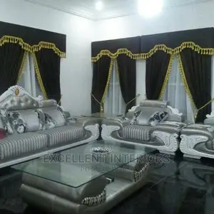 Quality Plain Fringes Board Designed Curtain.