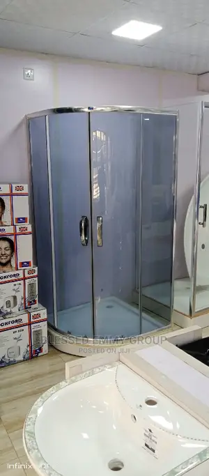 90*90 Shower Cubicle Dark Glass With Thick Tray