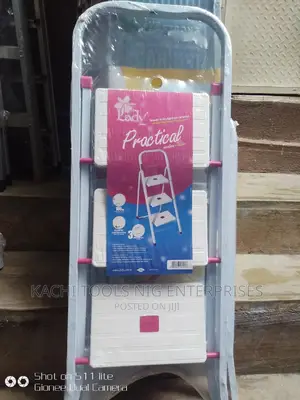 3steps White Ladder Portable