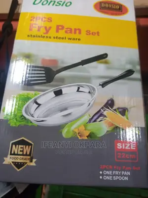 Single Stenless Fry Pan With Spoon