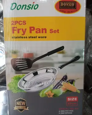 Single Fry Pan Stainless Steel With Nonstick Spoon