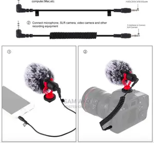 Condenser Microphone for DSLR Camera, Smart Phone,Interview,