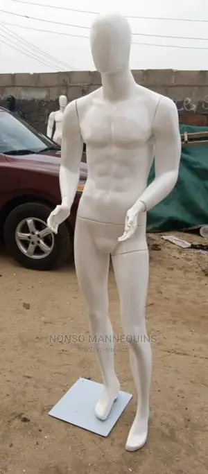 Glossy Whitr Fibre Male Faceless Display Mannequins