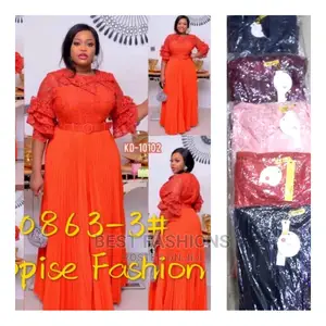 Quality Red Pleated Long Dinner Dress
