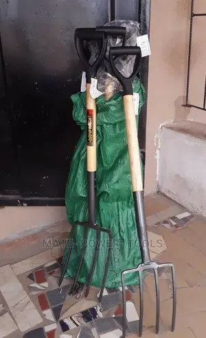 Garden Digging Fork Wooden Shaft