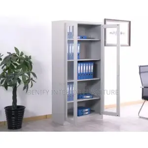 Full Height Glass Cabinet Bookshelf