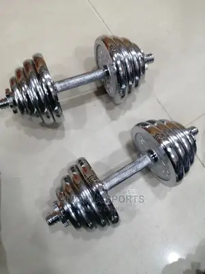 20kg Dumbell Chrome Set