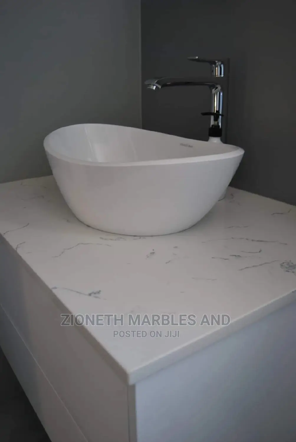 White Carara Marble Slab
