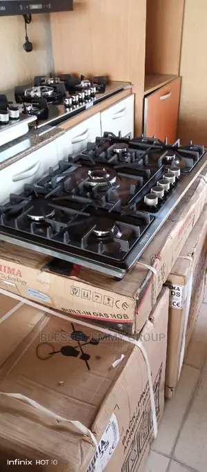 5 Burner Gas Stainless Black Top Phiima Product