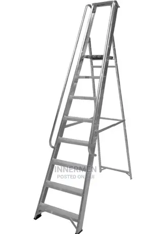 Lyte Industrial Platform Aluminium 8 Step Ladder