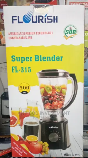 Flourish Blender Grinder 500W With 6blades Unbreakable Jar