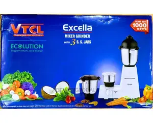VTCL Excella 3 Jar Mixer Grinder Juicer Heavy Duty 1000watts