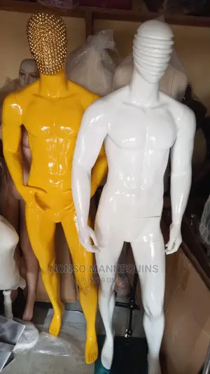 Yellow And Gold And White Male Fibre Mannequins