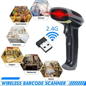 2.4G Wireless Barcode Scanner Reader Fit Win7/8/10/Mac