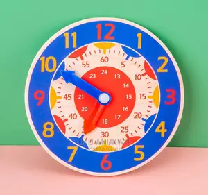 Children Educational Wooden Time Learning Clock