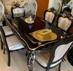 Royal Table Dining Wood With Six Chairs