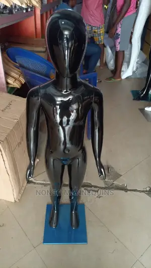 Age 3 to 6 Years Glossy Black Unisex Kids Display Mannequins