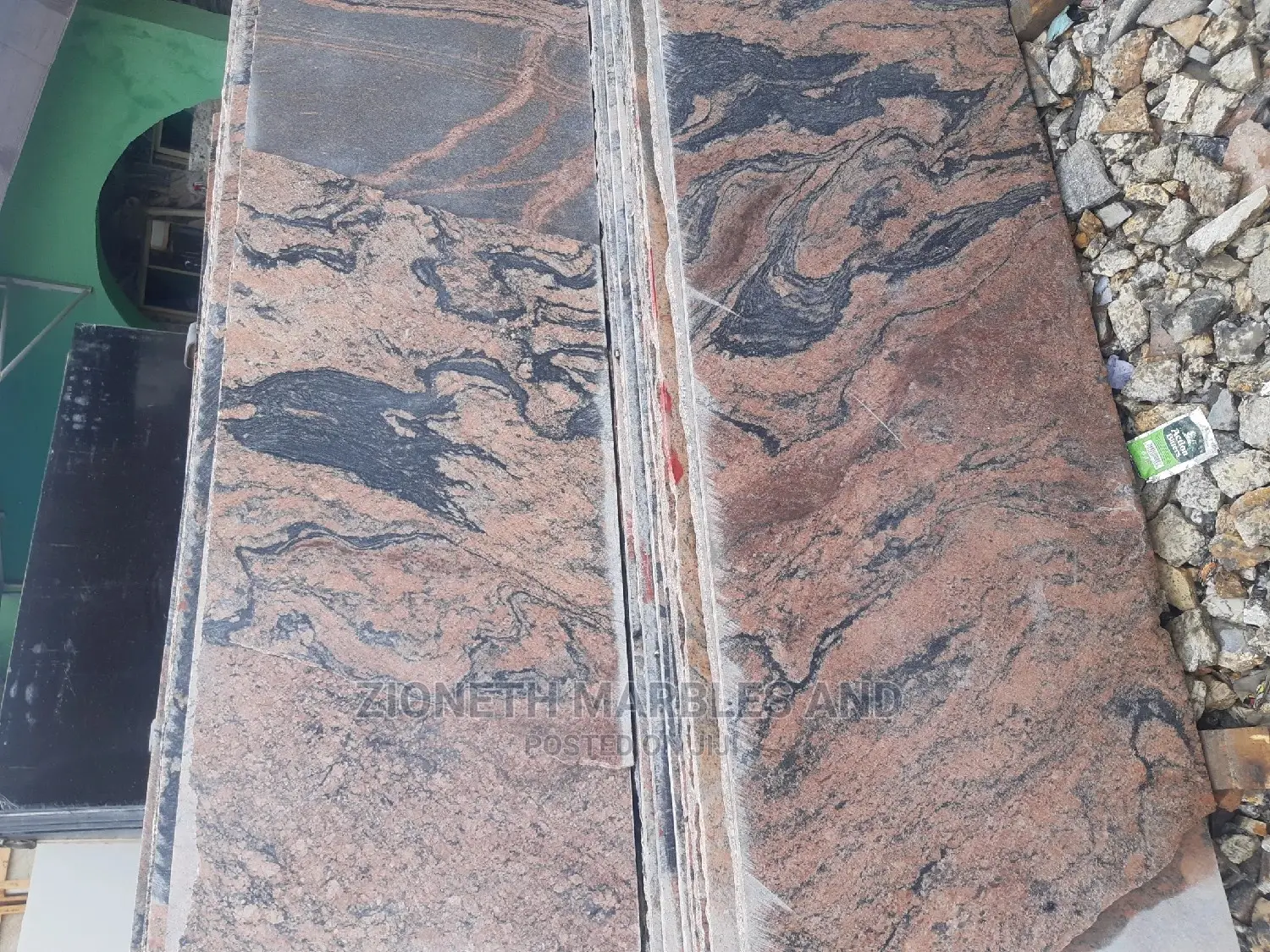 Multi Red Marble/Granite Slab