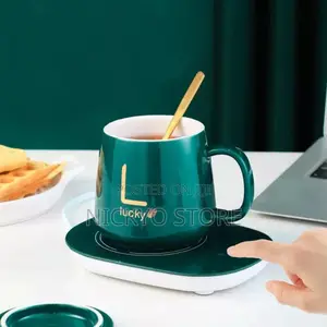 Lucky Ceramic Coffee Cup With Automatic Heating Pad
