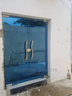 Blue Entrance Glass Door