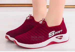 Female Sneakers Shoes - Wine