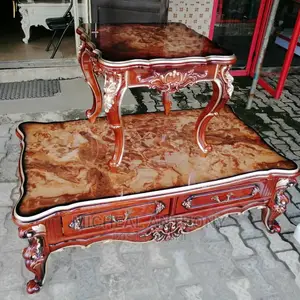 Royal Center Table With Two-Drawer and One Size Stool