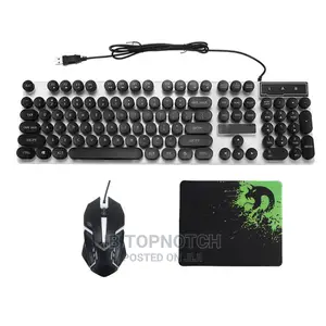 Rainbow LED PC Gaming Keyboard Illuminated+Mouse-STSC