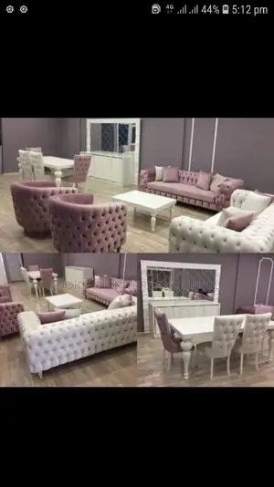 Sofa Set of Chairs, Dining Table and Centre Table