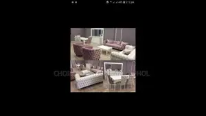 Sofa Set of Chairs, Dining Table and Centre Table