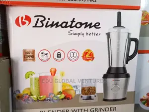 Binatone Blender With Grinder, Stainless Steel Jug.BLG-605SS