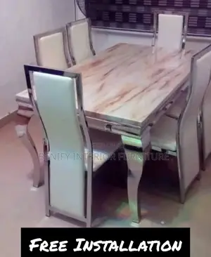 Modern Mable Dining Table With 6 Chairs