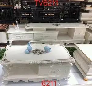Royale White TV Stand and Center Table