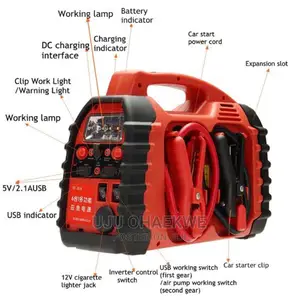 New Design 7 in 1 Portable Jumpstarter With Aircompressor