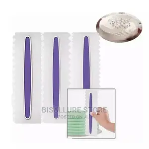 3 in 1 Buttercream Fondant Cake Smoother and Scraper