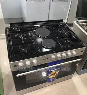 Brand New MAXI(4+2) Standing Gas Cooker (60*90) Silver Color