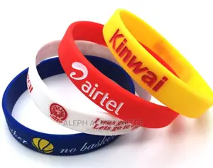 1000 Pieces Customized Embossed Silicone Wristbands Souvenir
