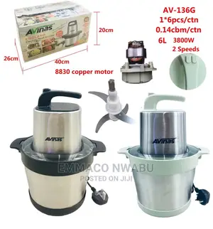Avinas Yam Pounder/ Meat Grinder. 6litres and 3800watts.