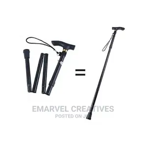 Foldable Walking Stick - Black