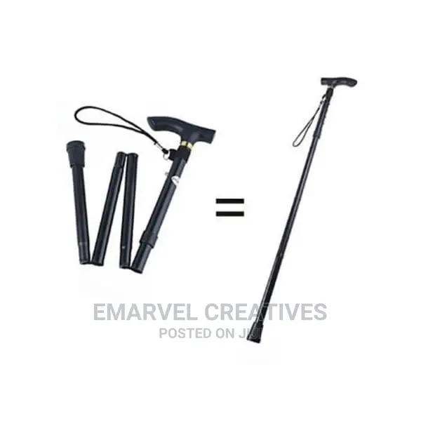 Foldable Walking Stick - Black