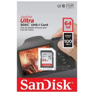 Sandisk 64gb Ultra SDXC Memory Card for Camera (100mb/S)