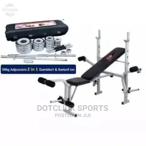 Weight Bench and 50kg Adjustable Dumbell Set