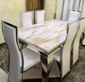 Comfortable Dining Table With Six Chairs